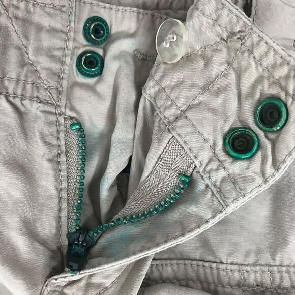 Vintage Y2K Grunge Khaki Gorpcore Low Rise Granola Girl Baggy Cargo Pants / 0 - Picture 6 of 7